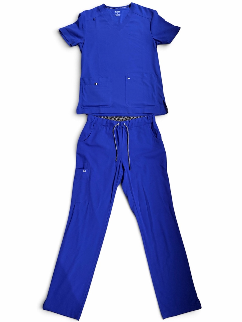 koi Royal Blue Women's Scrub Top and Pants Set
